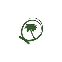 logo palm cool vector