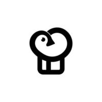 pingüino boxeo logo vector