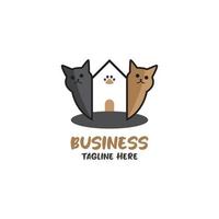 cat logo modern vector