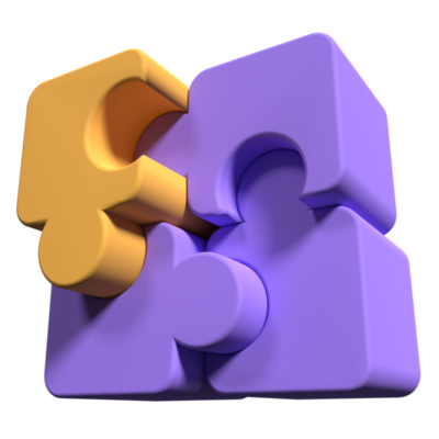 Puzzle pieces 3d render 12026495 PNG