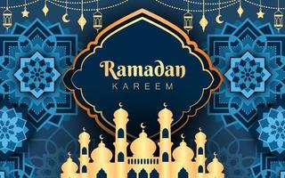 Ramadán kareem realista antecedentes vector