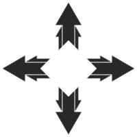 Icon arrow transfer move, switch four 4 way exchange logo vector