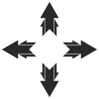 Icon arrow transfer move, switch four 4 way exchange logo vector