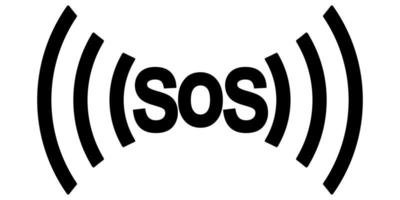 SOS icon international distress signal, vector symbol of distress and requests help, SOS save from death