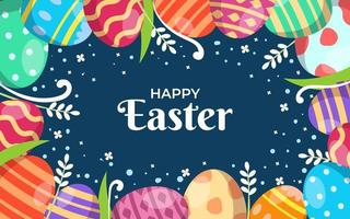 Happy Easter with Egg Background vector