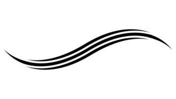 Curve line strip swirl wave, shape design, curve line energy vector