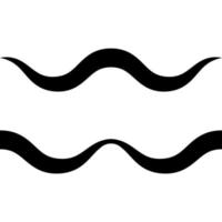 Curved calligraphic wavy line, vector, ribbon as calligraphy travel element, gracefully curved wave vector