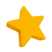 3d minimal star. service rating. star award. 3d illustration. png