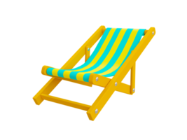 3d minimal Holiday travel concept. vacation trip. Beach compositions. Beach chair. 3d rendering. png