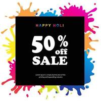 Happy Holi celebration set banner. background design for Indian Festival of Colors, social media, website banners, poster for sale and promotion template. vector illustration.