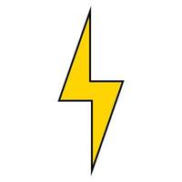Lightning high voltage sign, electrical shock hazard warning risk power vector