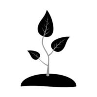 Icon seedlings sprout of a young plant for agriculture vector