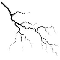 Lightning thunder, electricity storm light energy, flash, rays power flare vector