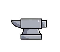 Blacksmith anvil. Symbol of work in forge. vector