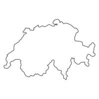 Outline country state Switzerland border outline state Switzerland vector