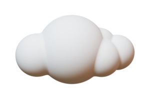 3d minimal cloud. cartoon fluffy cloud. 3d illustration. png