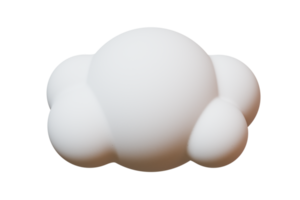 3d minimo nube. cartone animato soffice nube. 3d illustrazione. png