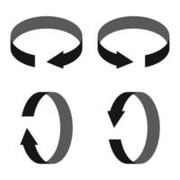 Rotation icon clockwise, counterclockwise, torque, arrow redo cancel physics force vector