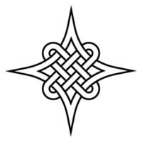 Celtic quaternary knot of eternity, vector celtic pattern symbol close connection and eternal love