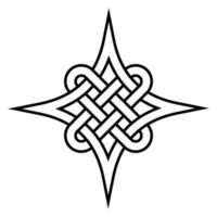 Celtic quaternary knot of eternity, vector celtic pattern symbol close connection and eternal love