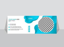 Email signature, email footer template or web banner vector