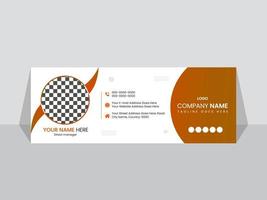 Email signature, email footer template or web banner vector