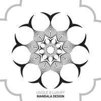Mandala design with line art vector