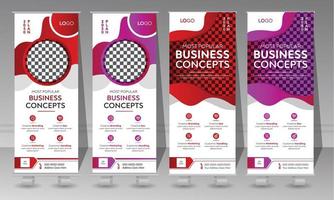 Roll up banner, business roll up banner template vector