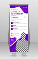 Roll up banner, medical roll up banner template, vector