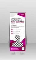 Roll up banner, business roll up banner template vector