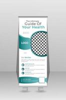 Roll up banner, Medical roll up banner template vector