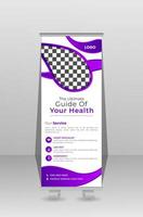 Roll up banner, medical roll up banner template, vector