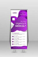 Roll up banner, Medical roll up banner template vector