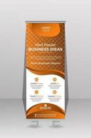 Roll up banner, business roll up banner template vector