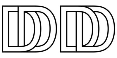 logo dd icono firmar dos entrelazado letras d, vector logo dd primero capital letras modelo alfabeto re