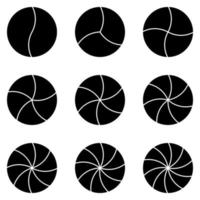 Round logo template icons infographics for data visualization, vector set circle sector for displaying complex information