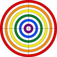 Target for shooting colors of the LGBT flag vector