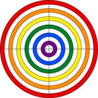 Target for shooting colors of the LGBT flag vector