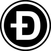 Token symbol of the dogecoin cryptocurrency vector