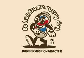 Mascot character illustration of barber shop vector