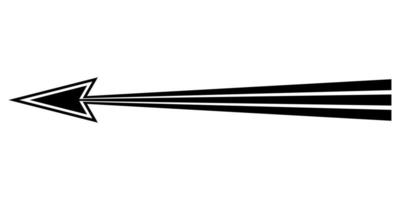 Arrow indicating the path direction movement vector movement to goal