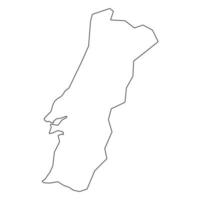 Outline country state Portugal, border outline state Portugal vector