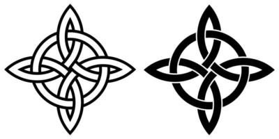 Celtic sea knot, sign of eternal friendship, vector symbolic knot with pattern, tattoo sign friendly relations