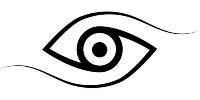 logo ojo caligráfico líneas, vector elegante ojo símbolo visión previsión orgullo y sentido unidad