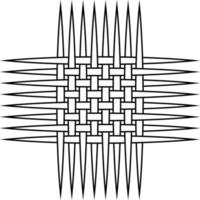 Woven knitted mesh, vector vertical and horizontal stripes