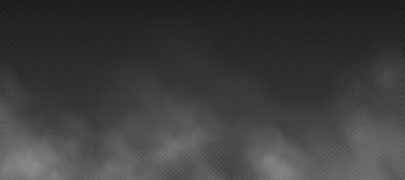 Fog or smoke isolated on transparent background. Realistic smog, haze, mist or cloudiness effect.