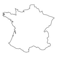 Outline country state France border outline state France vector