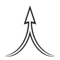 Climb up icon double combined arrow indicates take off value stock illustration vector
