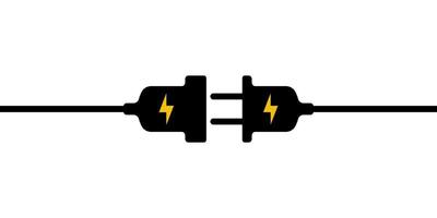 Electrical wire, plug and socket icon are disconnected 404 Internet connection, error stock illustration vector