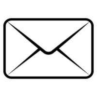 Mail icon letter envelope, message symbol, mailbox sms newsletter vector